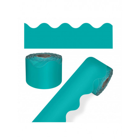 Teal Rolled Scalloped Bulletin Board Borders